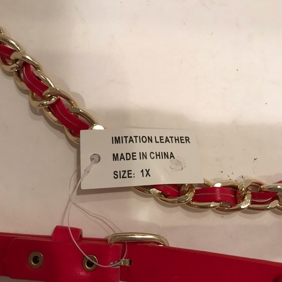 Red Chain Belt - Picture 2 of 3